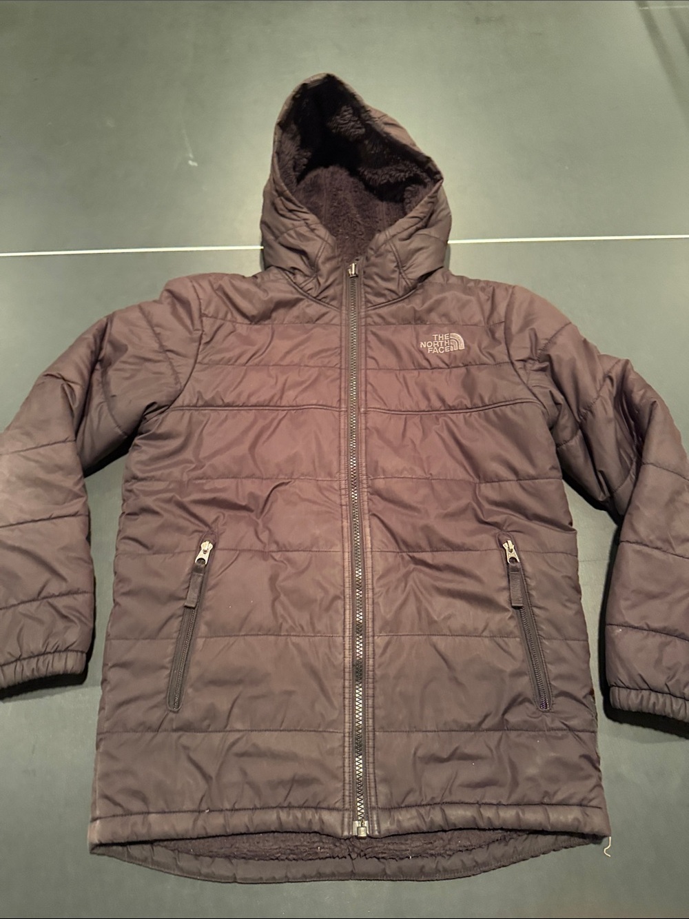 Kids reversible north face winter coat